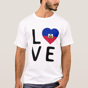 Liebe - Haitifische Flagge T-Shirt