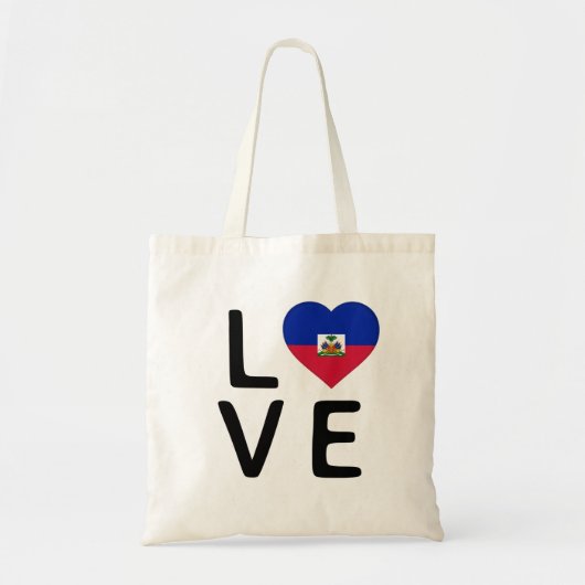 Liebe - Haitifische Flagge Tragetasche (Vorne)
