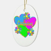 Liebe-Häkeln Keramik Ornament (Links)