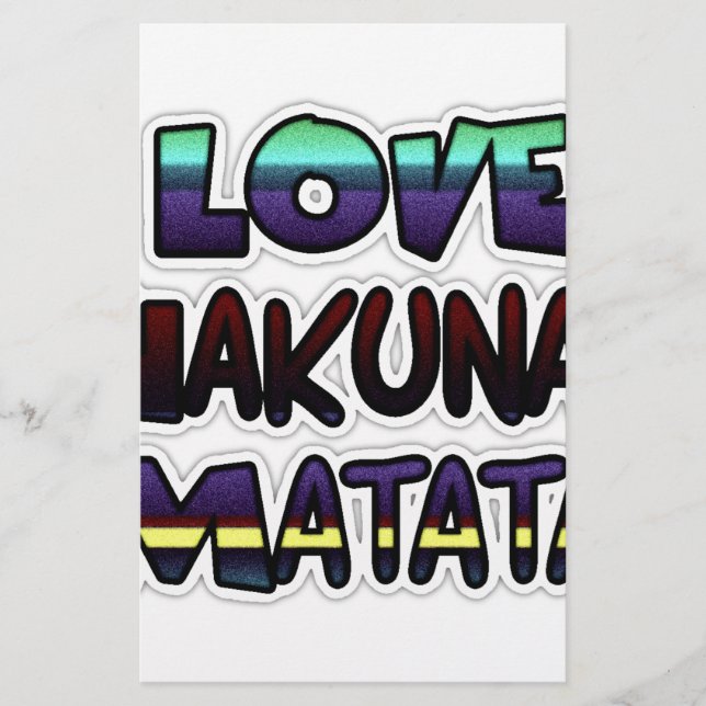 Liebe Hakuna Matata Geschenke (Vorderseite)