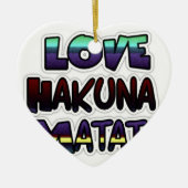 Liebe Hakuna Matata Geschenke Keramikornament (Vorne)