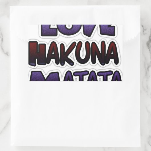 Liebe Hakuna Matata Geschenke Rechteckiger Aufkleber (Tasche)