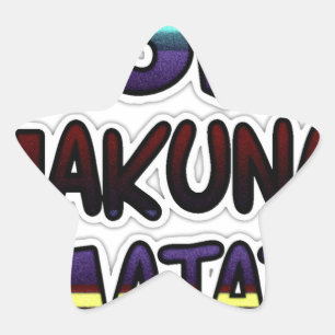 Liebe Hakuna Matata Geschenke Stern-Aufkleber
