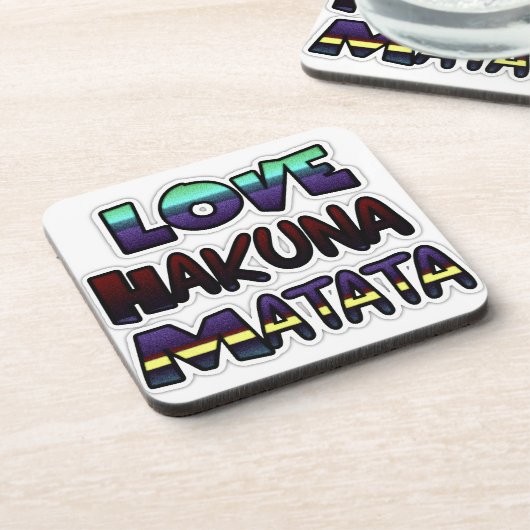 Liebe Hakuna Matata Geschenke Untersetzer (Linke Seite)