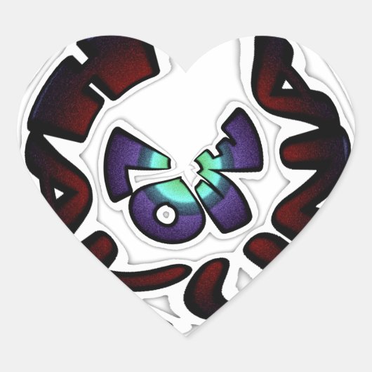 Liebe Hakuna Matata Kunstdruckerei Herz-Aufkleber (Vorderseite)