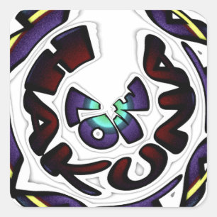 Liebe Hakuna Matata Kunstdruckerei Quadratischer Aufkleber