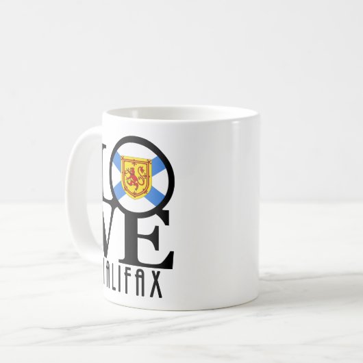 LIEBE Halifax Nova Scotia 11oz Kaffeetasse (Vorderseite Links)