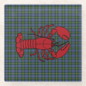 Liebe Halifax Nova Scotia Tartan Hummer niedlich Glasuntersetzer (Vorderseite)