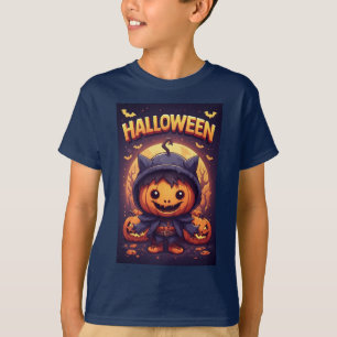 Liebe Halloween-Figur im Kürbis-Outfit T-Shirt