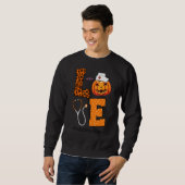 Liebe Halloween Nursing Pumpkin S Sweatshirt (Vorne ganz)