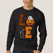Liebe Halloween Nursing Pumpkin S Sweatshirt (Vorderseite)