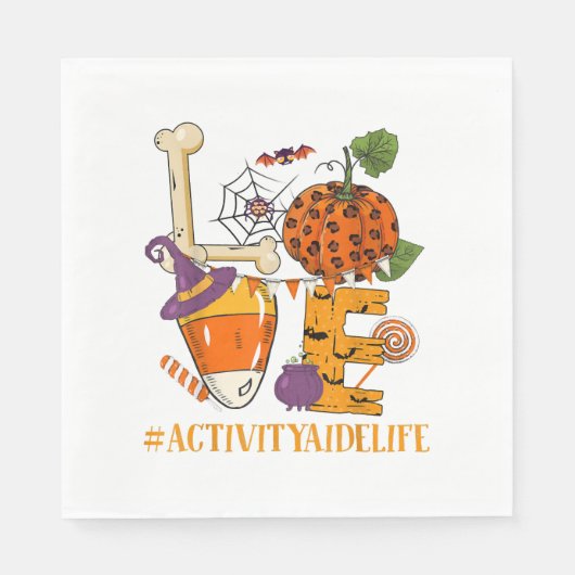 Liebe Halloween Serviette (Vorderseite)