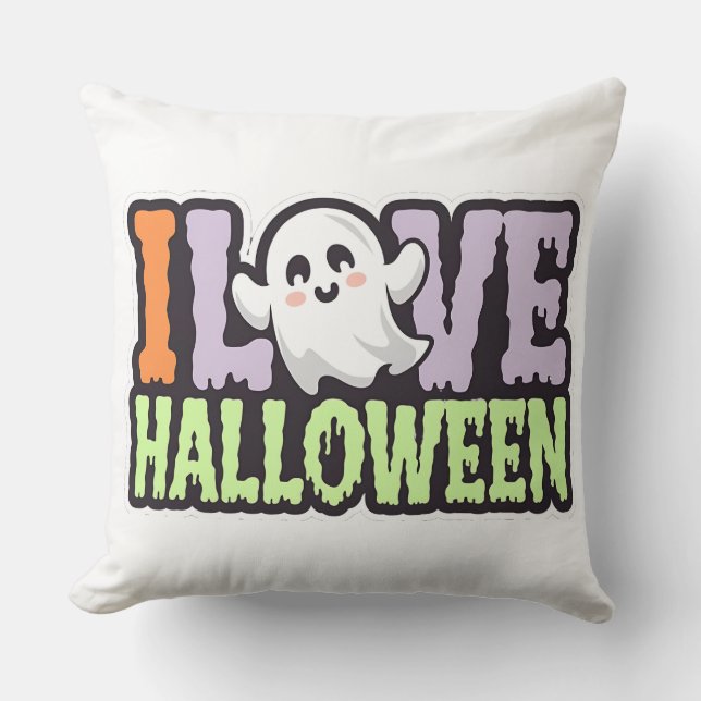 Liebe Halloween Throw Kissen (Vorderseite)