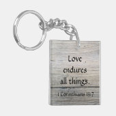 Liebe hält alles fest, was Korinthen zitiert Schlüsselanhänger (Vorderseite links)