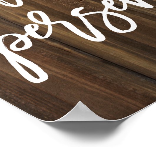 Liebe hält immer an Imitaten aus Holz fest | Poste Poster (Ecke)