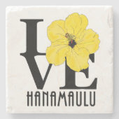 LIEBE Hanamaulu Hawaii Steinuntersetzer (Vorderseite)