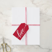 Liebe Hand Rot Geschenkanhänger (Mit Garn)