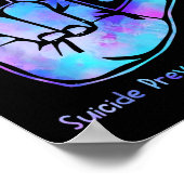 Liebe Hand Sign Suizidprävention Woche S Poster (Ecke)