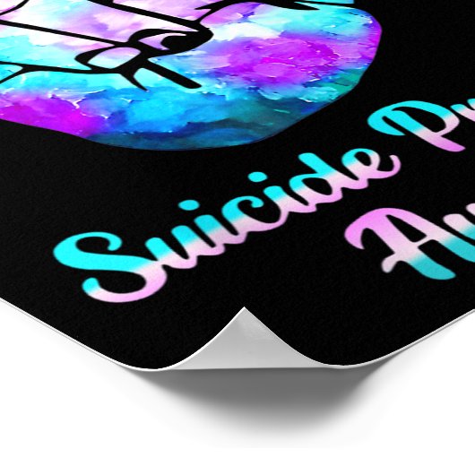 Liebe Hand Sign Suizidprävention Woche S Poster (Ecke)