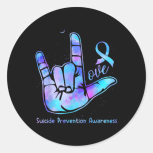 Liebe Hand Sign Suizidprävention Woche S Runder Aufkleber