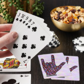 Liebe Hand Spielkarten signieren (In Situ)