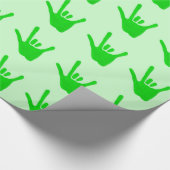 Liebe Hand-Zeichen-Grünbuch Geschenkpapier (Ecke)