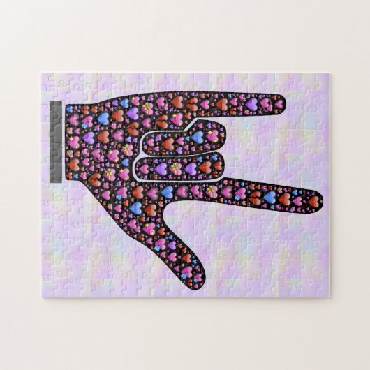 Liebe Hand-Zeichen-Rätsel Puzzle (Horizontal)
