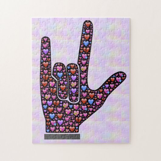 Liebe Hand-Zeichen-Rätsel Puzzle (Vertikal)