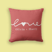 Liebe Handgezeichnet Modernes Minimalistisches Rot Kissen