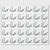 Liebe HandLettering Kalligraphie Geschenkpapier (Flach)