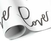 Liebe HandLettering Kalligraphie Geschenkpapier (Rolleneckpunkt)