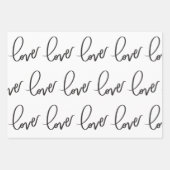 Liebe HandLettering Kalligraphie Geschenkpapier Set (Vorderseite 2)