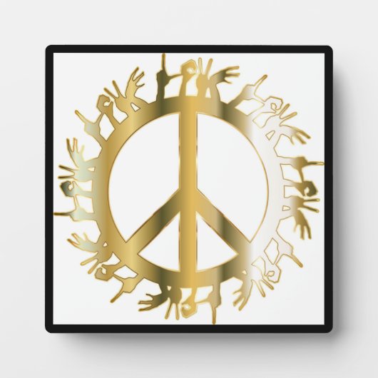 LIEBE HANDS PEACE SIGN FOTOPLATTE (Vorderseite)