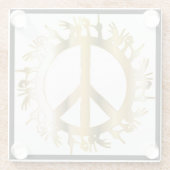 LIEBE HANDS PEACE SIGN GLASUNTERSETZER (Rückseite)