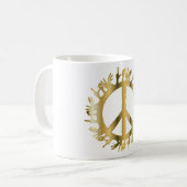 LIEBE HANDS PEACE SIGN KAFFEETASSE (Vorderseite Links)