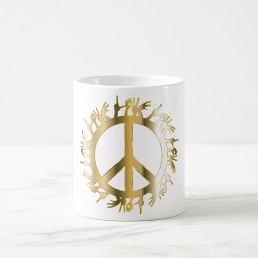 LIEBE HANDS PEACE SIGN KAFFEETASSE (Mittel)