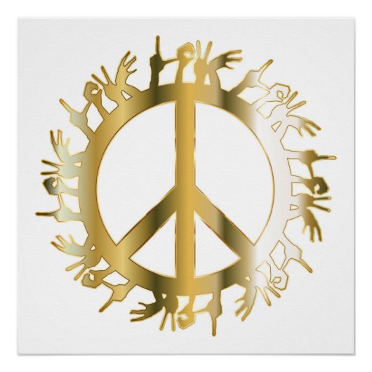 LIEBE HANDS PEACE SIGN POSTER (Vorderseite)
