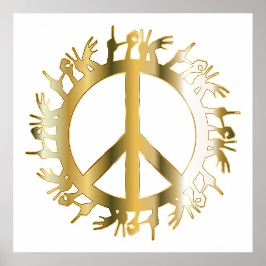 LIEBE HANDS PEACE SIGN POSTER (Vorne)