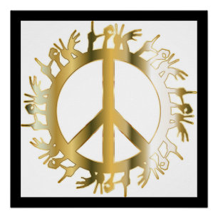 LIEBE HANDS PEACE SIGN POSTER