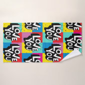 Liebe. Handschriftenmuster für Valentine d Badehandtuch (Badehandtuch)