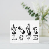 Liebe Handzeichen Benutzerdefinierte Postkarte (Stehend Vorderseite)