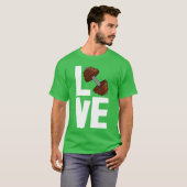Liebe Hantel Freunde T-Shirt (Vorne ganz)