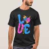 Liebe Hanukkah Dreidel Happy Chanukkah Kostüm Jewi T-Shirt (Vorderseite)