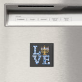 Liebe Hanukkah Jüdischer Urlaub Menorah Magnet (In Situ (Geschirrspüler))