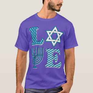 Liebe Hanukkah Menorah Pajama Chanukah Familienmat T-Shirt