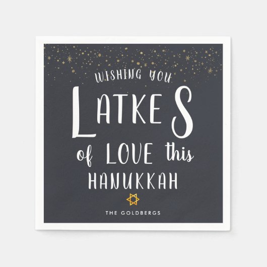 Liebe | Hanukkah-Party Serviette (Vorderseite)