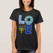 Liebe Hanukkiah Menorah Jew Hanukkah Chanukah Men T-Shirt (Vorderseite)