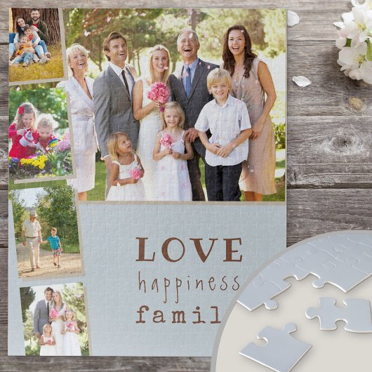 Liebe Happiness Family Foto Strip Collage Puzzle