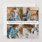 Liebe | Happy Hanukkah Foto Collage Feiertagskarte (Rückseite)