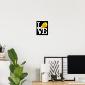 Liebe Happy Lemon Fresh Summer Lemons Lemonade Poster (Heimbüro)